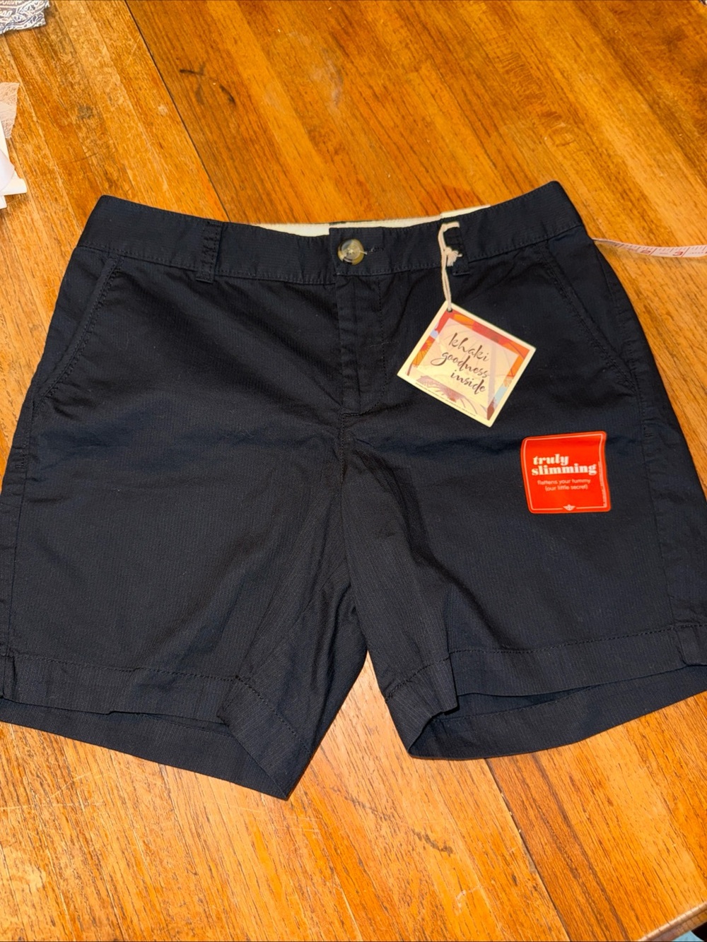 Dockers Navy Slim Fit Flat-Front Shorts